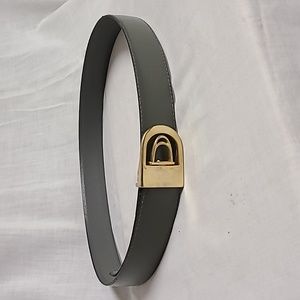 Vintage Gray Belt Gold Buckle